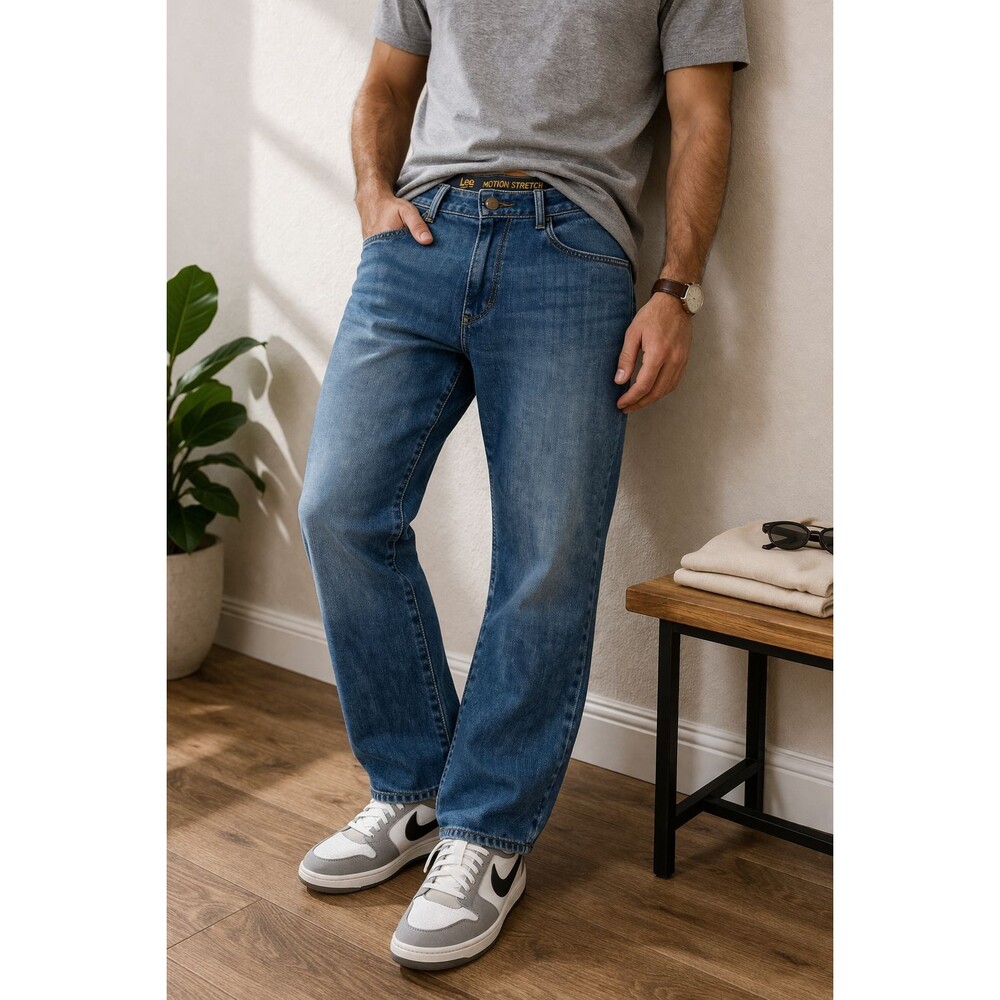 Lee Motion Stretch Jeans 38x29 Straight Leg Y2K Dad Fit Denim